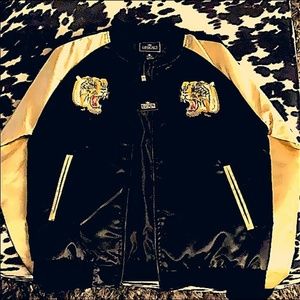 Upscale  Gold Tiger Embo Satin Club Jacket